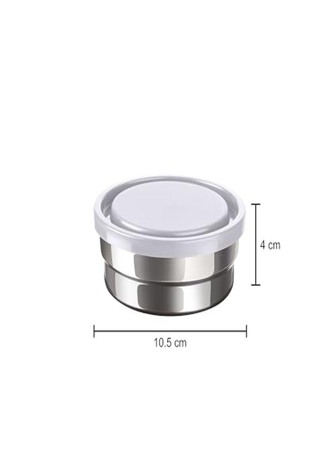 JOYO Executive Smart Lunch with Zipper Pouch, 2 Round Containers, 280 ml Each, 1 Oval Container, 500 ml, Grey | Easy to Carry | Leak Proof - Image 3